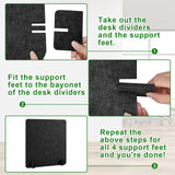 6 Pack Acoustic Desk Divider Desk Partition 24 x 24" Stand Up Freestanding Desk Privacy (Dark Gray) Kisston