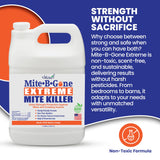 Mite-B-Gone Extreme Dust Mite Spray & Killer, Made in USA - 4 Gallon Pack