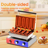 HTTSICHI Square Waffle Maker - Commercial Waffle Iron w/Non-stick Baking Pans, 550 ℉ Temperature and Timers, 1550W Hotel Waffle Machine