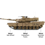 HengLong Modified Edition 1/16 2.4ghz Remote Control US M1A2 Abrams Tank Model(360-Degree Rotating Turret)(Steel Gear Gearbox)(3800mah Battery)(Metal Tracks &Sprocket Wheel & Idle Wheel)