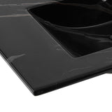 JONATHAN Y SNK1002D Ancillary 3-Hole 30 in. W x 18.25 in. D Classic Contemporary Rectangular Ceramic Single Sink Basin Vanity Top, Black Marble Effect