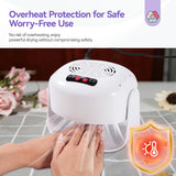 SAVILAND 600W Fast Nail Dryer: 6X Fast Drying Nail Polish Dryer for Regular Polish Nail Fan With Adjustable Angle Fingernail Dual Heating & Cooling Modes Dry Nail Dehydrator for Salon White