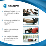 Stamina Inline Back Stretch Bench with Cervical Traction - Back and Neck Decompression - Inversion Table Alternative - Up to 250 lbs Weight Capacity Stamina