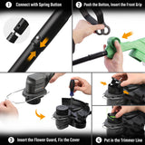 WORKPROX 12inch 20V String Trimmer, 4.0Ah Li-Ion Battery Powered Grass Cutter with Auto Line Feed