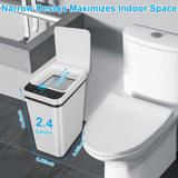 2 Pack Bathroom Trash can,Smart Touchless Trash Can,Automatic Motion Sensor Trash Bin with Lid