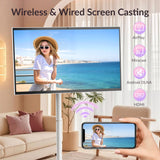 NEWORK 32 Inch Smart Portable TV on Wheels, Android 14 EDLA Certified