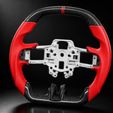 TESFEEL Real Carbon Fiber Steering Wheel for Ford Mustang 2018-2023