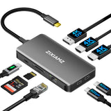 Laptop Docking Station 3 Monitors, USB C Dock 4K@60Hz with 2 HDMI,DP