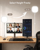 White Desk Light for Video Calls, 30 Modes Video Conference Lighting