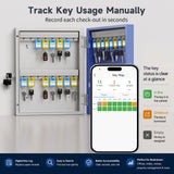 DiDiHere 32 Key Lock Box Wall Mount, Smart Key Organier Cabinet with Code