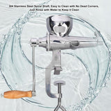 Generic Wheatgrass Juicer, Stainless Steel Portable Pomegranate Juicer Sugarcane Juice Machine Crank Wheatgrass Extractor for Juicing Wheatgrass, Orange, Ginger, Pomegranate, Watermelon Generic