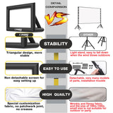 Inflatable Projector Screen - 14FT Outdoor Movie Screen Blow Up for Movie Parties Backyard Outside with Air Blower and Carry Bag, Front and Rear Projection