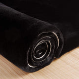 ORINOVA Black Shag Rugs 8x10 Area Rugs for Living Room Faux Rabbit Fur Machine Washable Area Rugs for Bedroom Nursery Decor Fluffy Rug