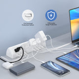 Jgstkcity Desk Clamp Power Strip USB C 45W,1200J Surge Protector