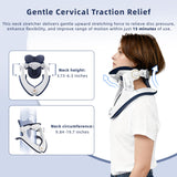 Cervical Traction Device, Lightweight & Adjustable Neck Stretcher for Neck Support, Cervical Neck Traction Device for Home Use, Neck Pain & Tension Relief, FSA-HSA Eligible (White)