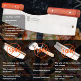 AILUROPODA Pizza Cutter Rocker with Knife Sharpener & Protective Cover 16" Large Pizza Rocker Cutter Sharp Pizza Slicer 30Cr13 Stainless Steel Pizza Knife (Silver)