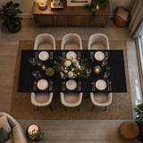 Dining Table for 6-8 People, Farmhouse Dining Table, 71 in Long Kitchen Tables with Wooden Sturdy Legs
