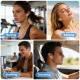 Fhumsh Wireless Earbuds, Bluetooth 5.4 Headphones HiFi Stereo/Crystal Clear
