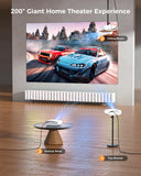 ELEPHAS Mini Projector for iphone, Portable Projector with Tripod, 1080P HD Outdoor Projector, Movie Projector Compatible with Android/iOS/Windows/TV Stick/HDMI/USB
