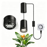 Vellina Retractable Hanging Grow Light, Adjustable Beam (10°-55°), 35W Full Spectrum LED Plant Light with Timer, CRI 98+ Pendant Lamp for Monstera, Fiddle Leaf Fig & Large Indoor Plants