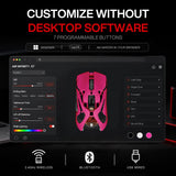 Angry miao AM Infinity Mouse .97 Wireless Gaming Mouse 47g Ultra-Light PAW3950 Sensor, 8K Dual Polling Rate 30,000 DPI, Claw & Fingertip Grip Optimized, 1.2s Hot-Swap Fast Charge, Tri-Mode Mouse Pink