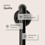 pamo Wall Mounted Clothes Rack – Double Rod Industrial Pipe Clothing Rack | Black | 154.33 in Wide, 75.98 in Tall | 990 lbs Capacity | Assembly in 80 min