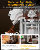 IAGREEA Conical Burr Coffee Grinder, 48 Grind Settings, 450RPM Low-Speed Anti-Static, Precision Timer, Portafilter Holder for Espresso, Drip, French Press, Cold Brew, Stainless Steel