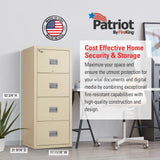 4 Drawer Legal & Letter Fire Safe File Cabinet, Key Lock, 1 Hour Fire Rated UL Rated & Water Resistant