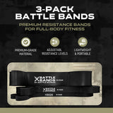 Battle Bands Resistance Bands – Pull Up Assistance Bands & Stretch Bands for Exercise – Heavy Duty Workout Resistance Bands Set for Strength Training, Powerlifting, Home Gym & Stretching – Men & Women