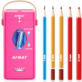 AFMAT PSC7 Electric Pencil Sharpener, Fully Automatic Pencil Sharpener for 6-12mm No.2/Jumbo Pencils, Auto in & Out, 5 Sharpness Modes, Rechargeable Heavy Duty Sharpeners for Classroom/Home/Office