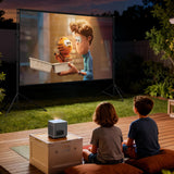 AHOLON Projector Screen with Stand - 150 Inch Projector Screen Outdoor Indoor Projector Screens 16:9 4K HD Outdoor Movie Screen with Carry Bag,Enioy Home Theater Projection Screen