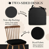 Basic Beyond Chair Cushions for Dining Chairs 6 Pack, Kitchen Chair Cushions with Ties and Non Slip Backing