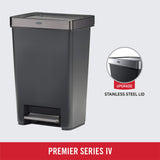 Step-On Trash Can for Home and Kitchen, 13 Gallon, Stainless Steel Lid Charcoal, for Home/Kitchen/Hotel/Lobby/Office Rubbermaid