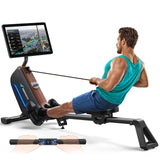 MERACH Rowing Machines for Home, Powerful Electromagnetic Row Machine with 51.2" Extended Rail, 16-Level Handle