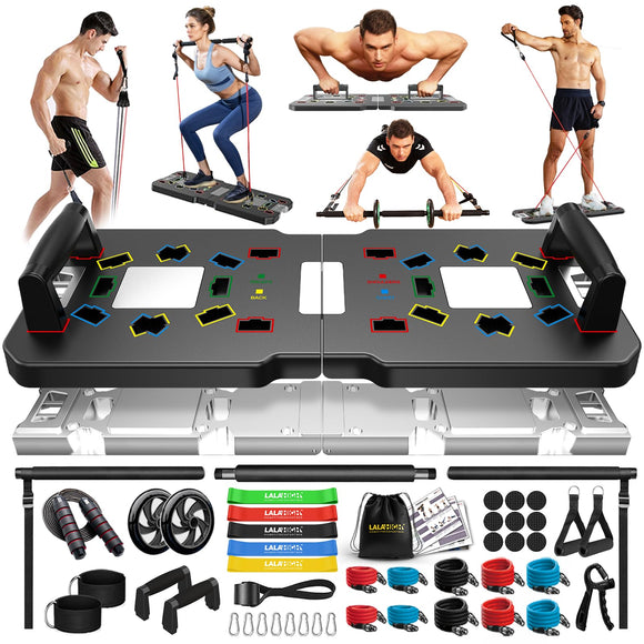 Lalahigh Premium Aluminum Alloy Push Up Board, Home Workout Equipment, Multifunctional Home Fitness,Ideal for Comprehensive Strength Training and Home Workouts LALAHIGH