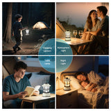 Consciot CL1 Mini Dual Light Sources LED Lantern, Retro Style Battery Powered Lamp, Dimmable Warm White and Daylight Modes, Up to 200H Run Time, Portable Atmosphere Lights for Indoor & Outdoor Use