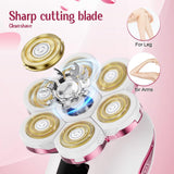Electric Razors for Women, 7D Floating Head Cordless Shaver, Wet/Dry Painless Hair Remover with Detachable Head, Waterproof for Face, Legs, Underarm, Ideal Gift (Pink)