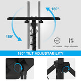 Projector Stand Tripod Adjustable, Laptop Height from 23.5 to 63.5 inches with Gooseneck Phone Holder, Floor for Office