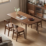Solid Wood Extendable Dining Table for 4-8 People with Seamless Extension from 47.2 to 63 Inches
