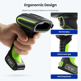 Eyoyo 2-Pack Industrial 2D Wireless Barcode Scanner with Charging Cradle