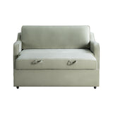 Serta® Santa Cruz 62.2" Convertible Loveseat, Full-Size, Recessed Track Arms