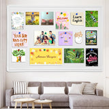 Extra Large Bulletin Board 96" x 48", Felt Pin Board, Warm White