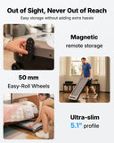 MERACH UltraWalk W60 Walking Pad Treadmill with 12% Auto Incline, Under Desk Walking Pad 400lb Capacity, Max 3.5HP Heavy Duty Walking Pad with Incline for Tall People with BT Speaker, RGB Light & APP