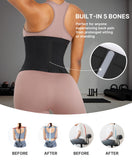 SHAPELLX Women Waist Trainer Tummy Control Waist Cincher Slim Body Shaper Fajas Colombianas Moldeadoras Corset Shapewear Black