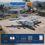 AIGIMU RC Airplane, RC Plane Ready to Fly, 2CH C-17 Remote Control Airplane with 6-axis Gyro Stabilizer Globemaster III Military Transport Aircraft for Beginners Boys Kids Adults