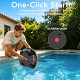 2026 NEW Cordless Robotic Pool Cleaner, Automatic Robotic Pool Vacuum Cleaner with Dual Motors, 130mins Runtime & Auto Docking Pool Vacuum Robot for Inground Pools Up to 1100 Sq.Ft, JQR-V201, Orange