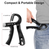 KDG Hand Grip Strengthener 2 Pack(Black) Adjustable Resistance 10-130 lbs Forearm Exerciser，Grip Strength Trainer for Muscle Building and Injury Recovery for Athletes MD DC PRINT INC