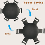 Round Dining Table Set for 6, 7-Piece Kitchen Table and Chairs for 6, 47'' Round Dining Room Table Set with 6 Chairs