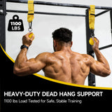 FitBeast Pull Up Ball Grips & Finger Straps Set – Grip Balls for Dead Hangs, Pull Ups, Climbing & Home Gym Training (Yellow)
