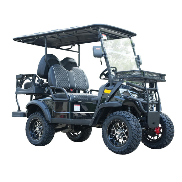X-ARK 4-Seater Electric Golf Cart for Adults, 23.5 All-Terrain Off-Road Tires, 5000W High-Power Motor, 60 Miles Max Range